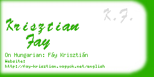 krisztian fay business card