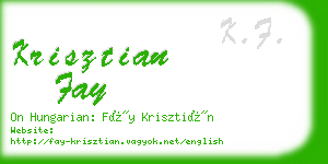 krisztian fay business card